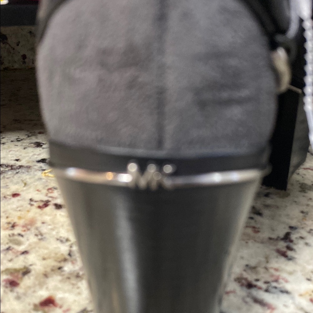 Michael Kors Black Heeled Boots with Studded Ankle Strap - Picture 4 of 6